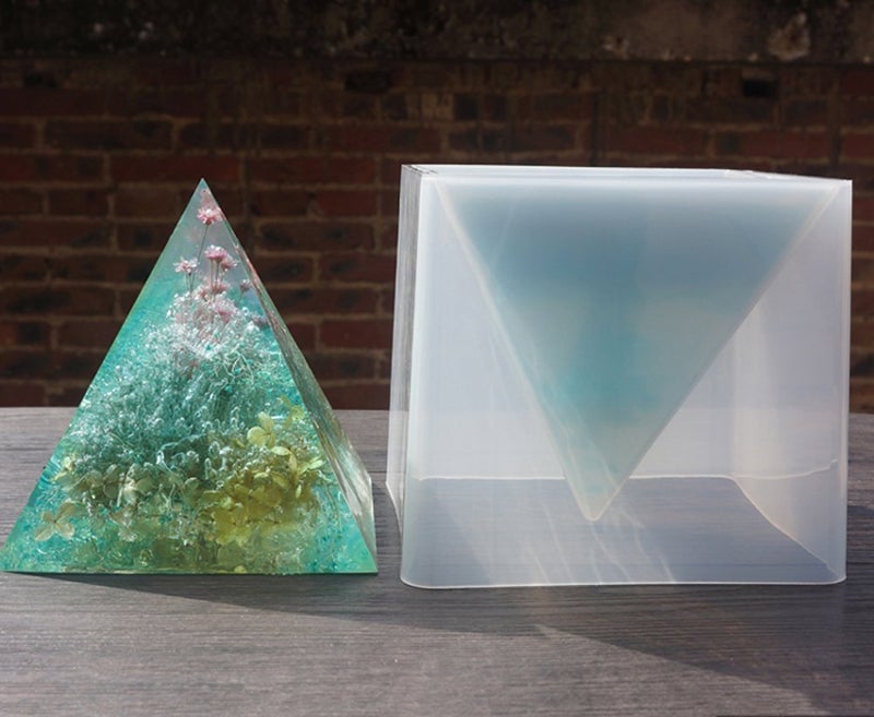 VTurboWay Large DIY Pyramid Resin Mold Set, Big Silicone Pyramid Molds, Jewelry Making Craft Mould Tool, 15cm/5.9" - Image 2